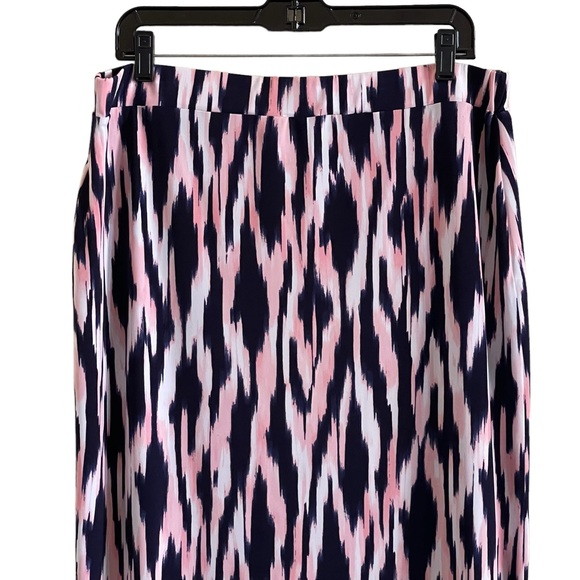 MICHAEL Michael Kors navy, pink & white tulip split maxi skirt - Picture 7 of 10